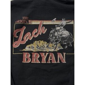 Zach Bryan EST 1996 Longhorn Skull Hoodie Double Sided Black Gildan XL